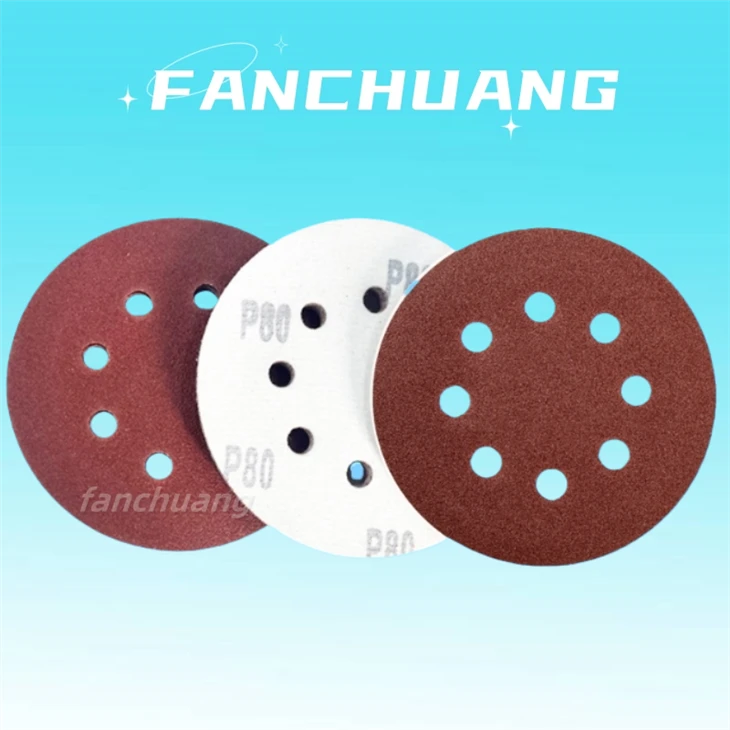 8 Holes Red Polishing Disc Flocking Sand Tray