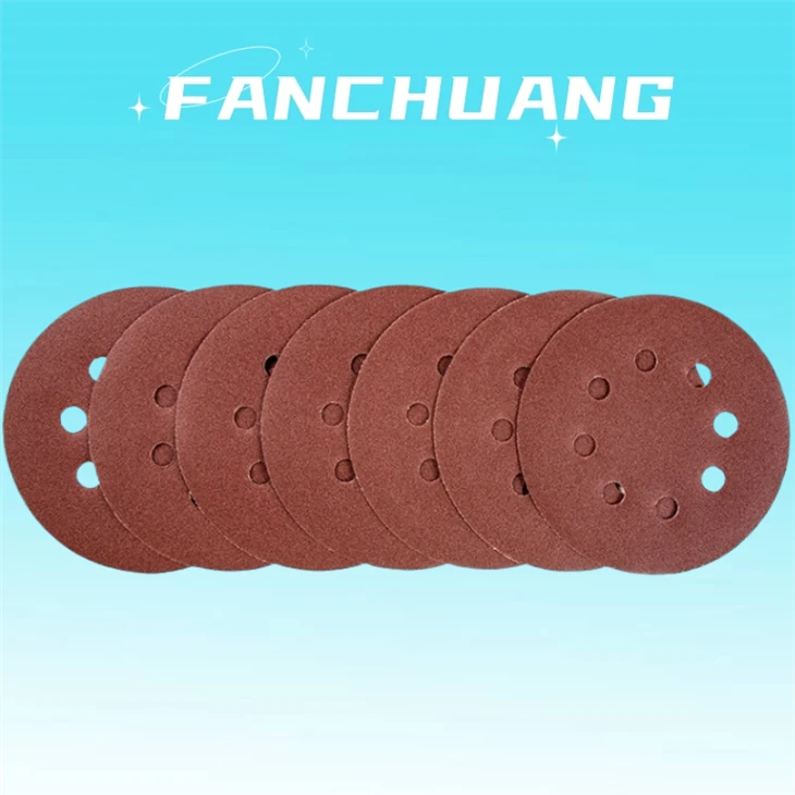 8 Holes Red Polishing Disc Flocking Sand Tray