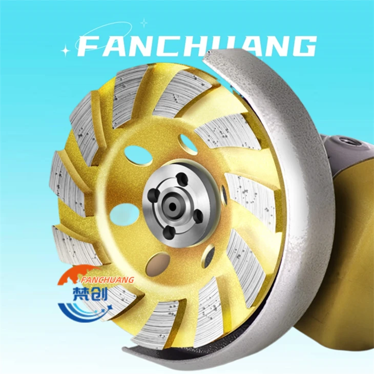 Heavy Duty Turbo Row Diamond Cup Grinding Wheel 4Inch