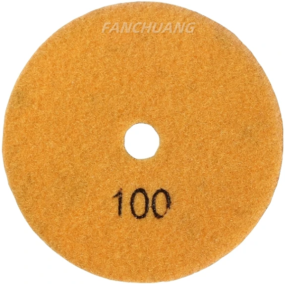 BACK OF wet polishing pad