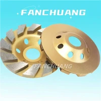 4-Roda Penggiling Berlian Inci Turbo Beton Untuk Penggiling Sudut